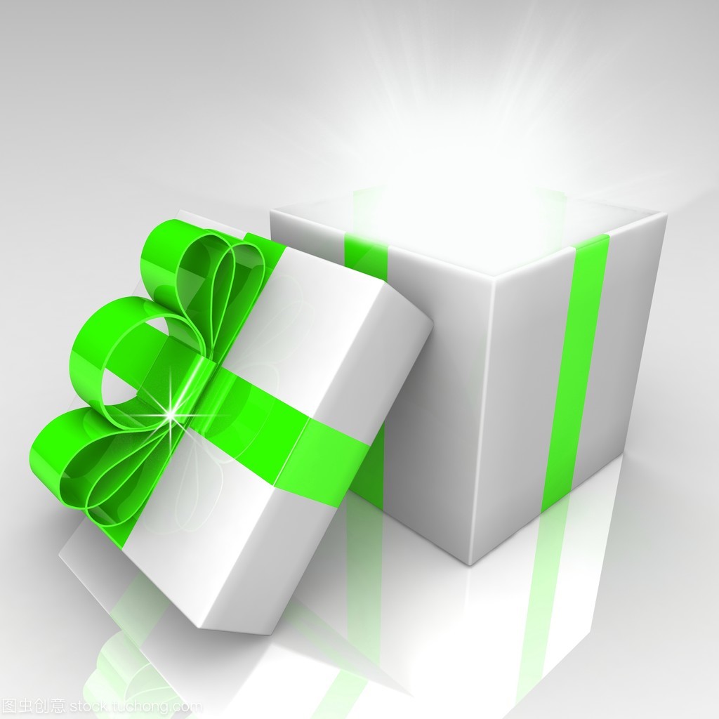 打開禮品盒絲帶蝴蝶結